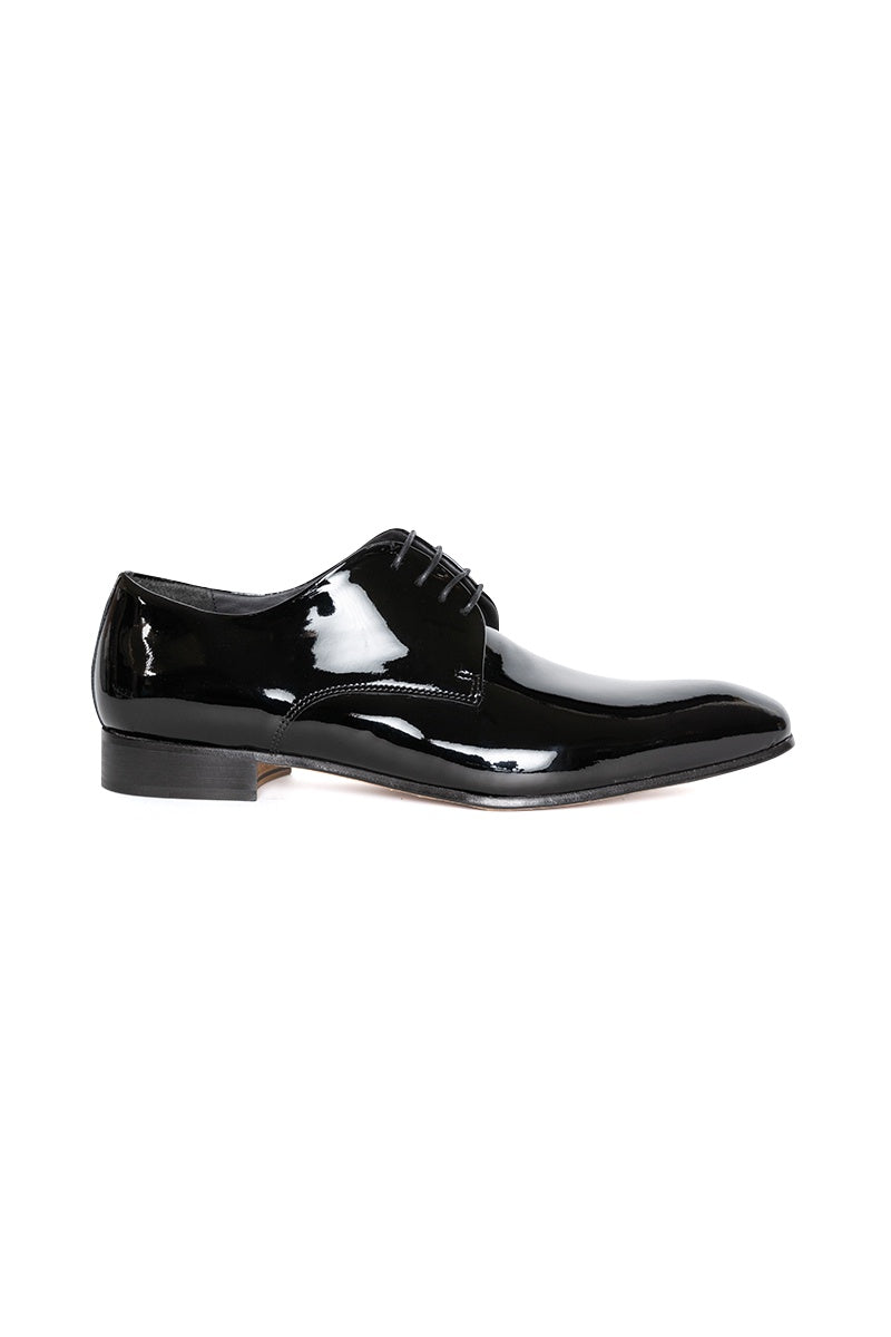 Antonio Patent Leather Tuxedo Shoe in Black – Arthur Galan AG